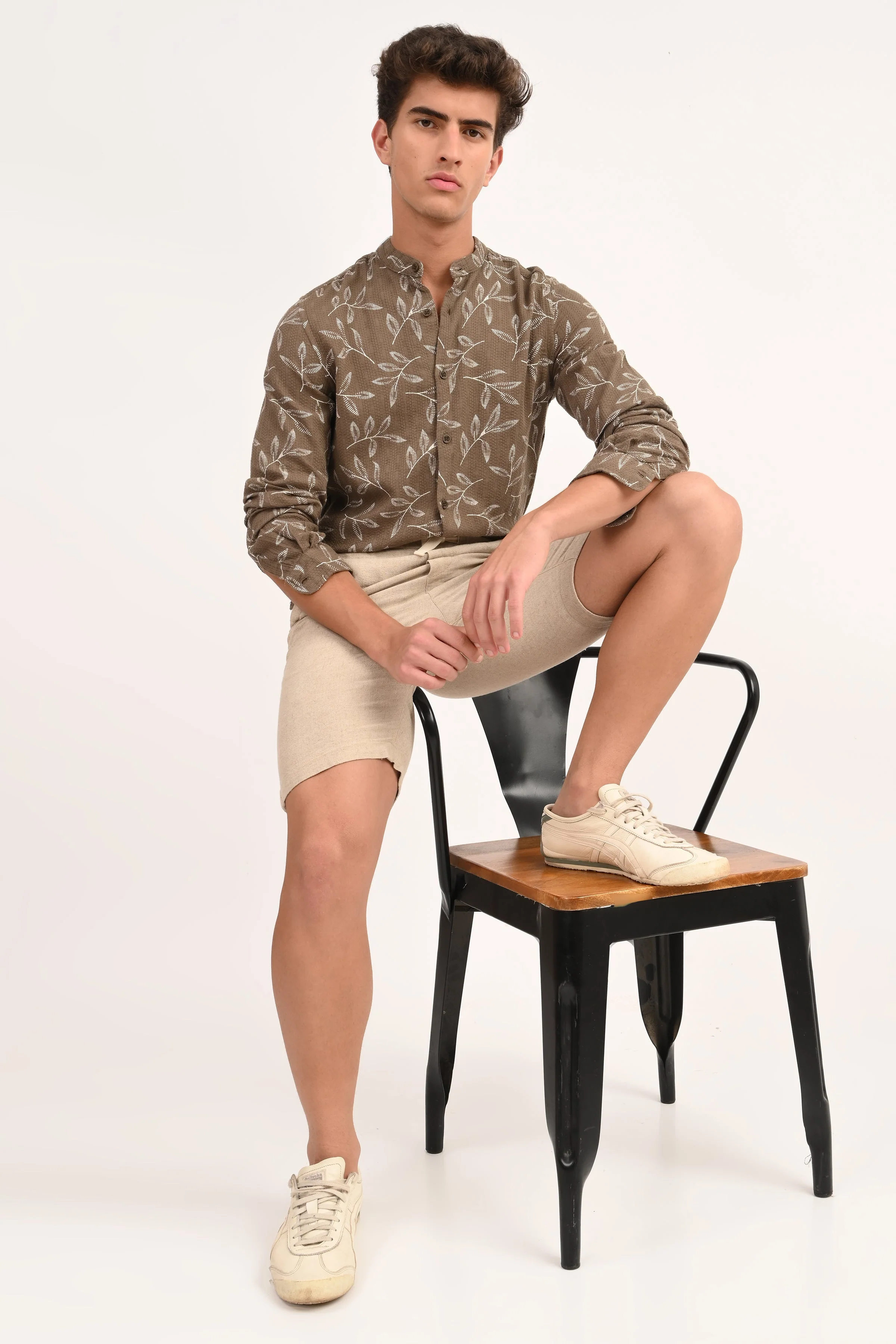 Men Sweden Dobby Printed Shirt - Image 6