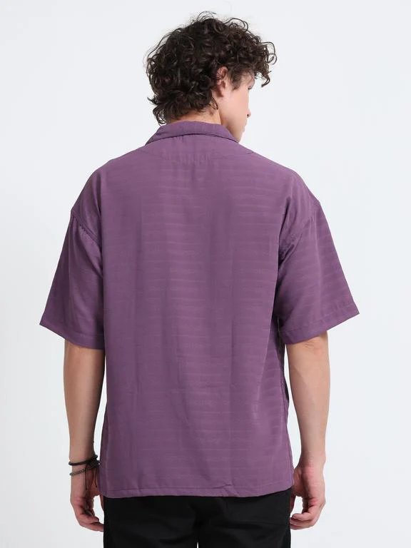 Men Wave Short Sleeve Casual Drop Shoulder Shirt - Image 5