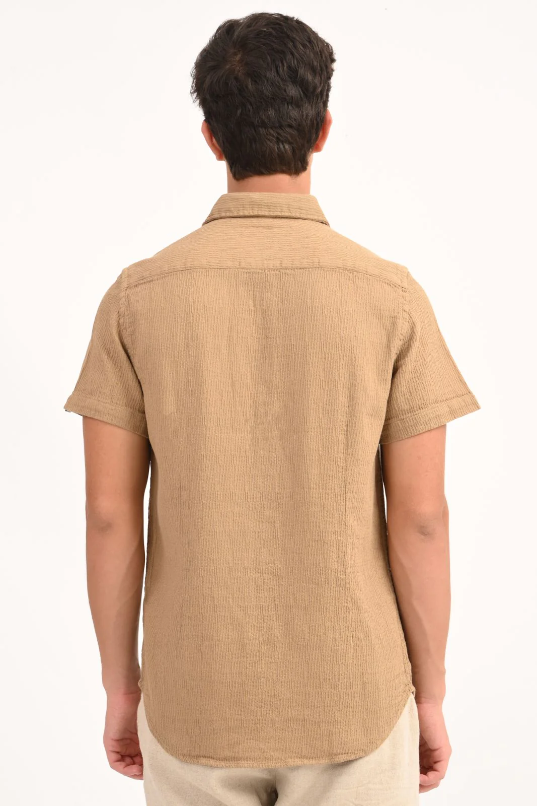 Men Wendy Mustard Structured Solid Shirt - Image 4