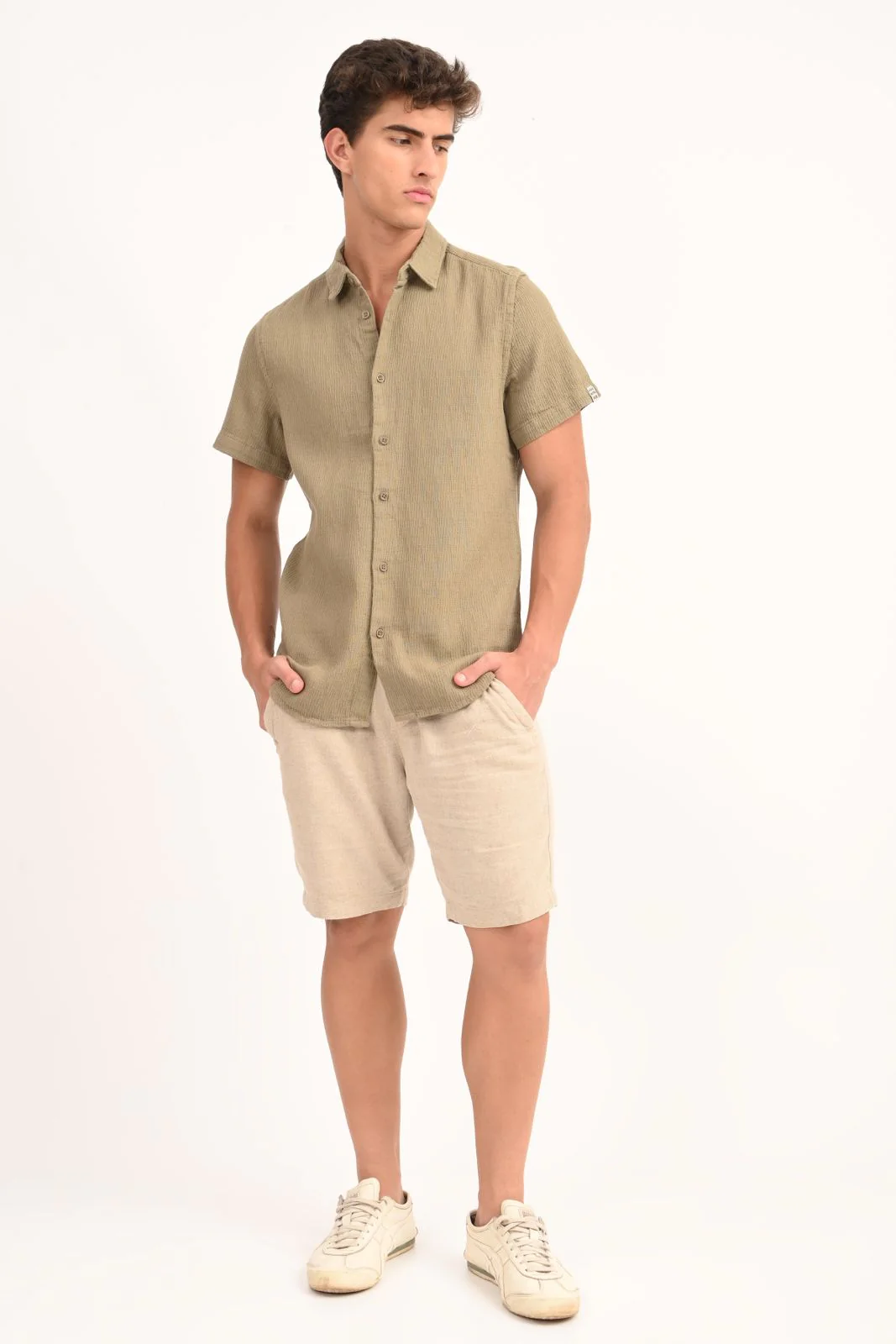 Men Structured Solid Shirt - Image 3