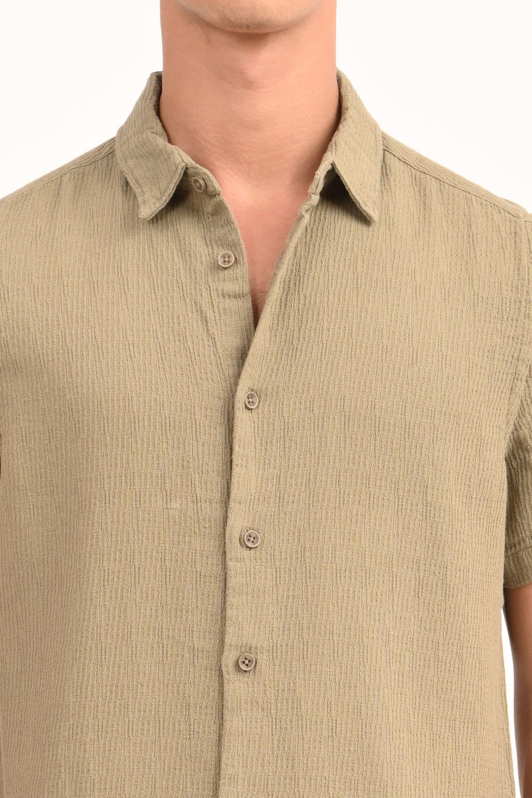 Men Structured Solid Shirt - Image 5