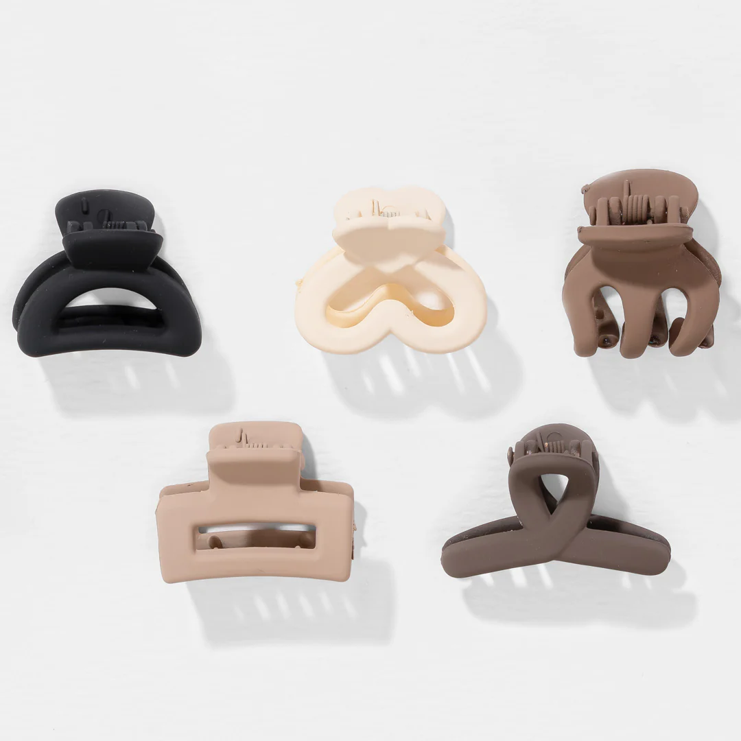 Multi Mini Claw Clip Set of 5 - Image 7