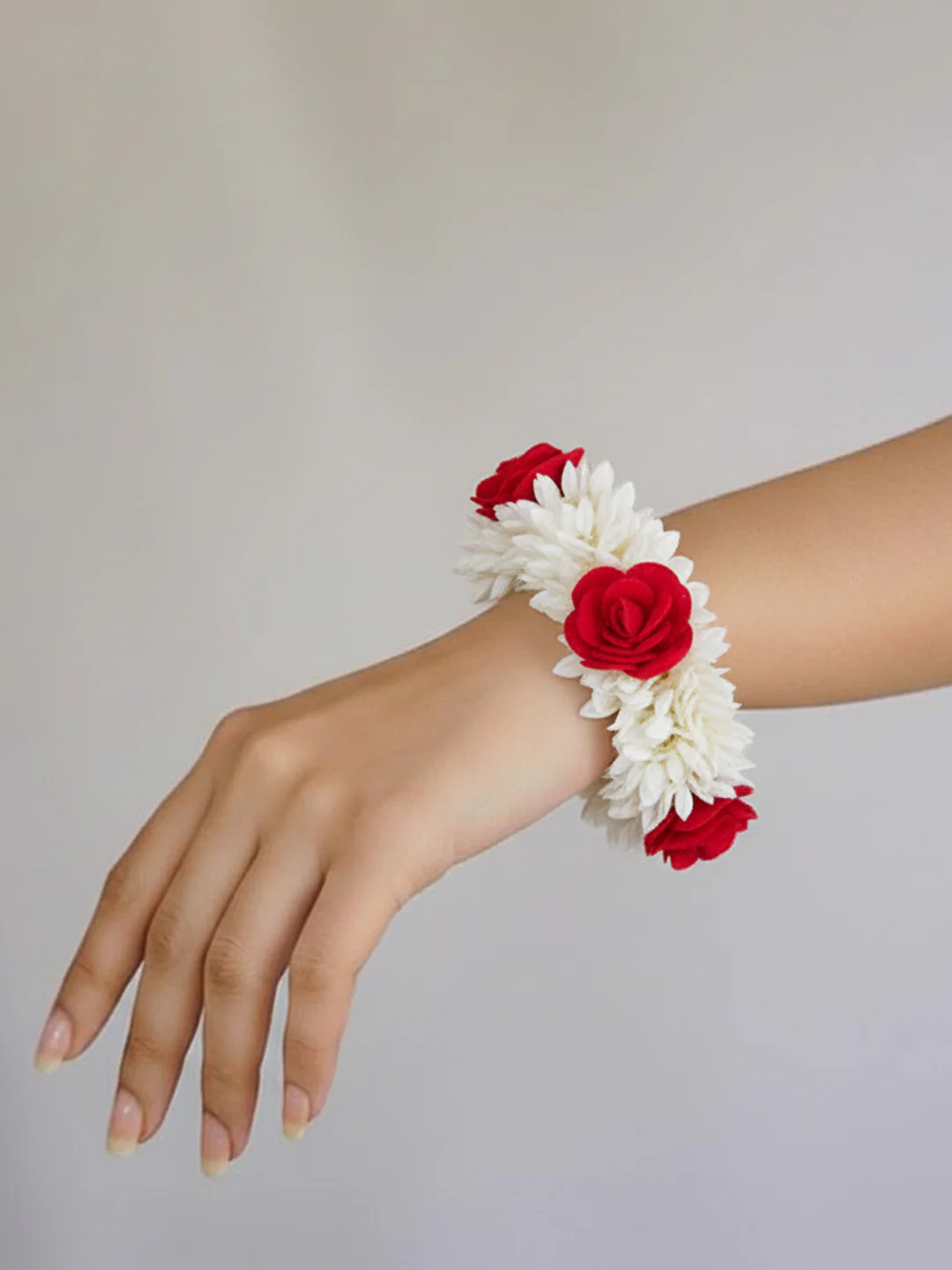 Scented Gajra Scrunchie with Rose Set of 2 - Image 2
