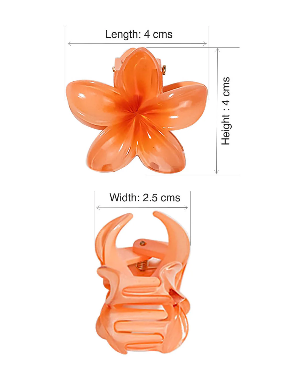 Multi Flower Hair Claw Clips with Free Pouch Set of 6 - Image 8