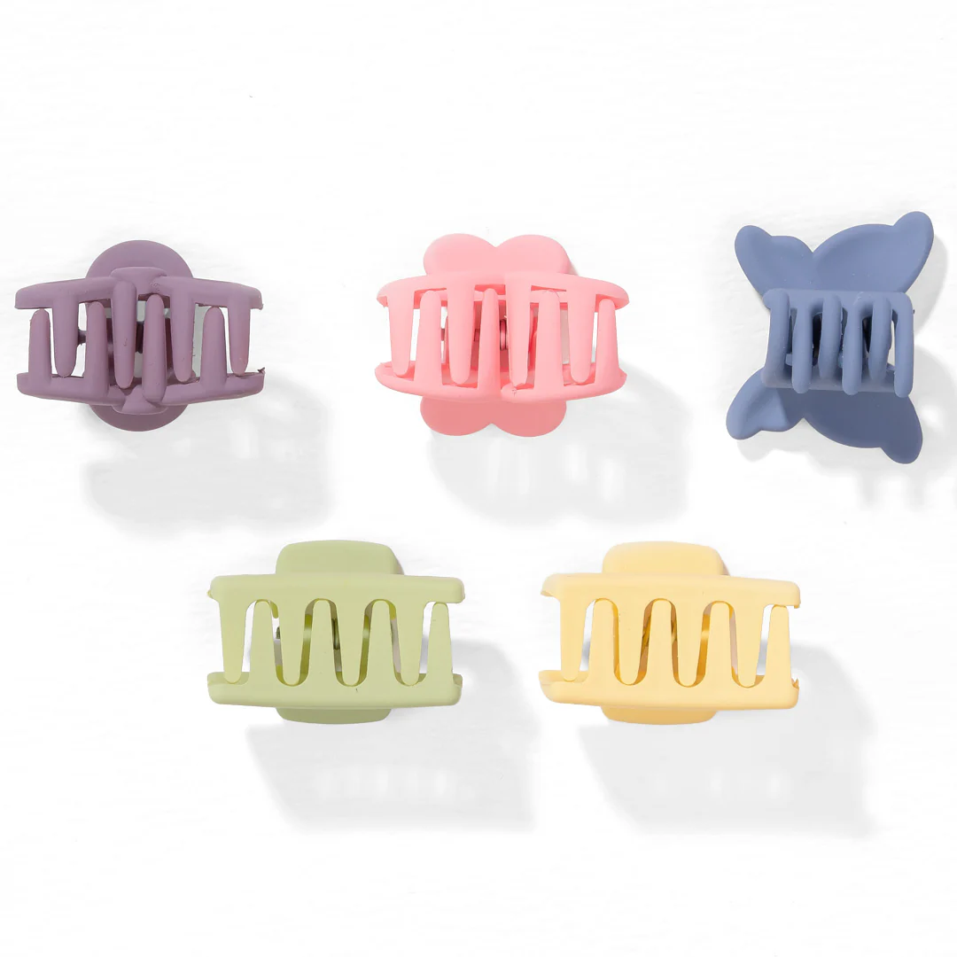 Multi Mini Claw Clip Set of 5 - Image 2