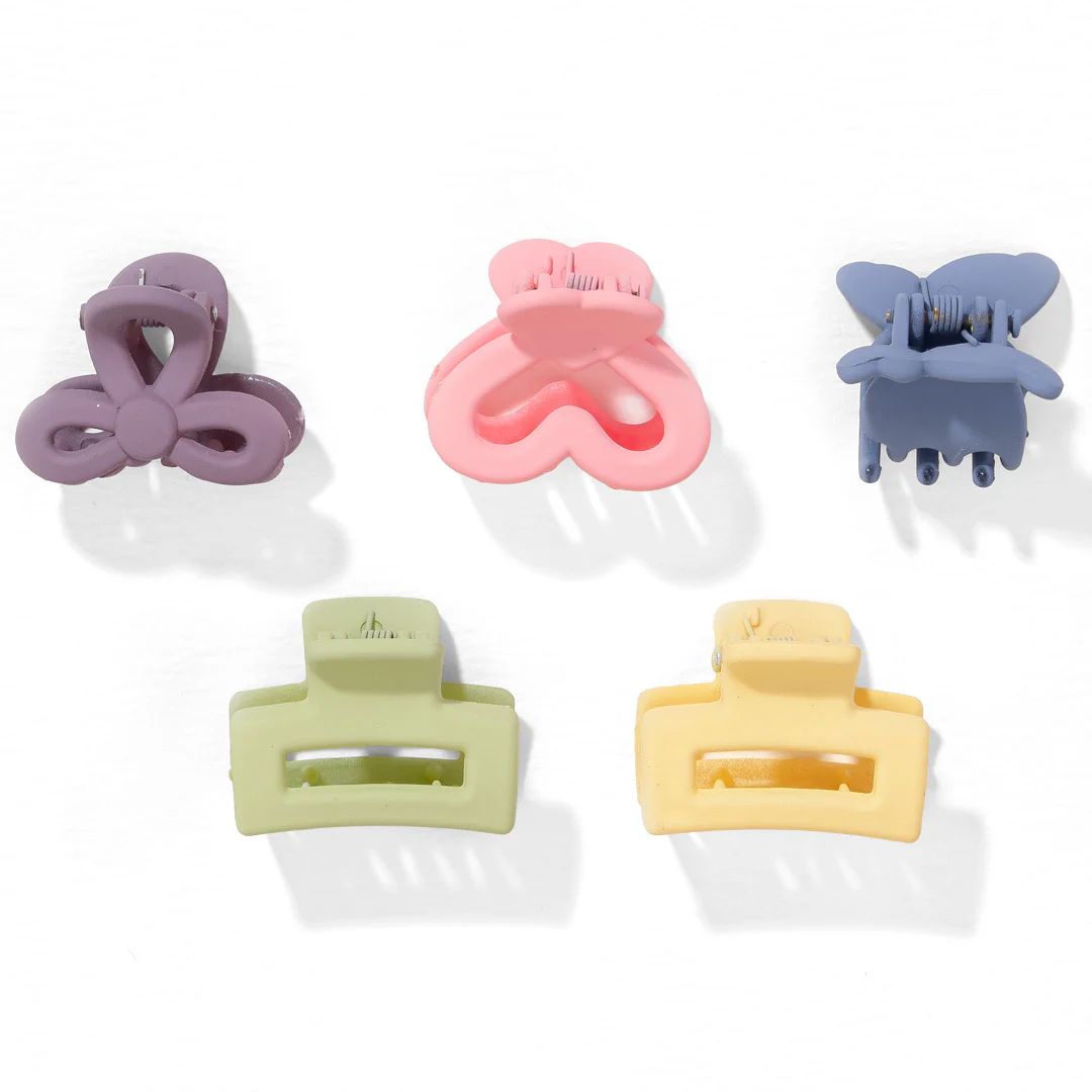 Multi Mini Claw Clip Set of 5 - Image 3