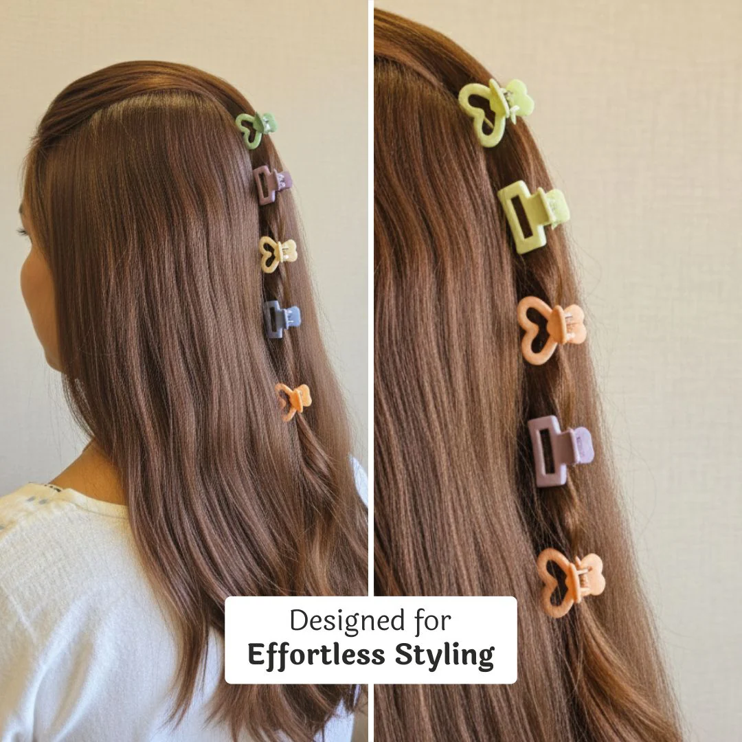 Multi Mini Claw Clip Set of 5 - Image 6