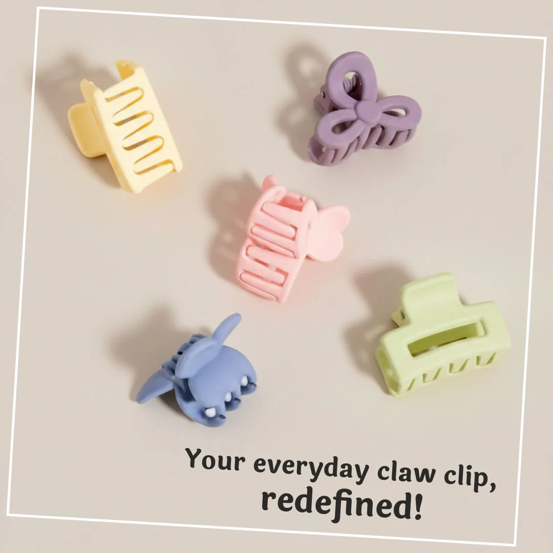 Multi Mini Claw Clip Set of 5 - Image 8