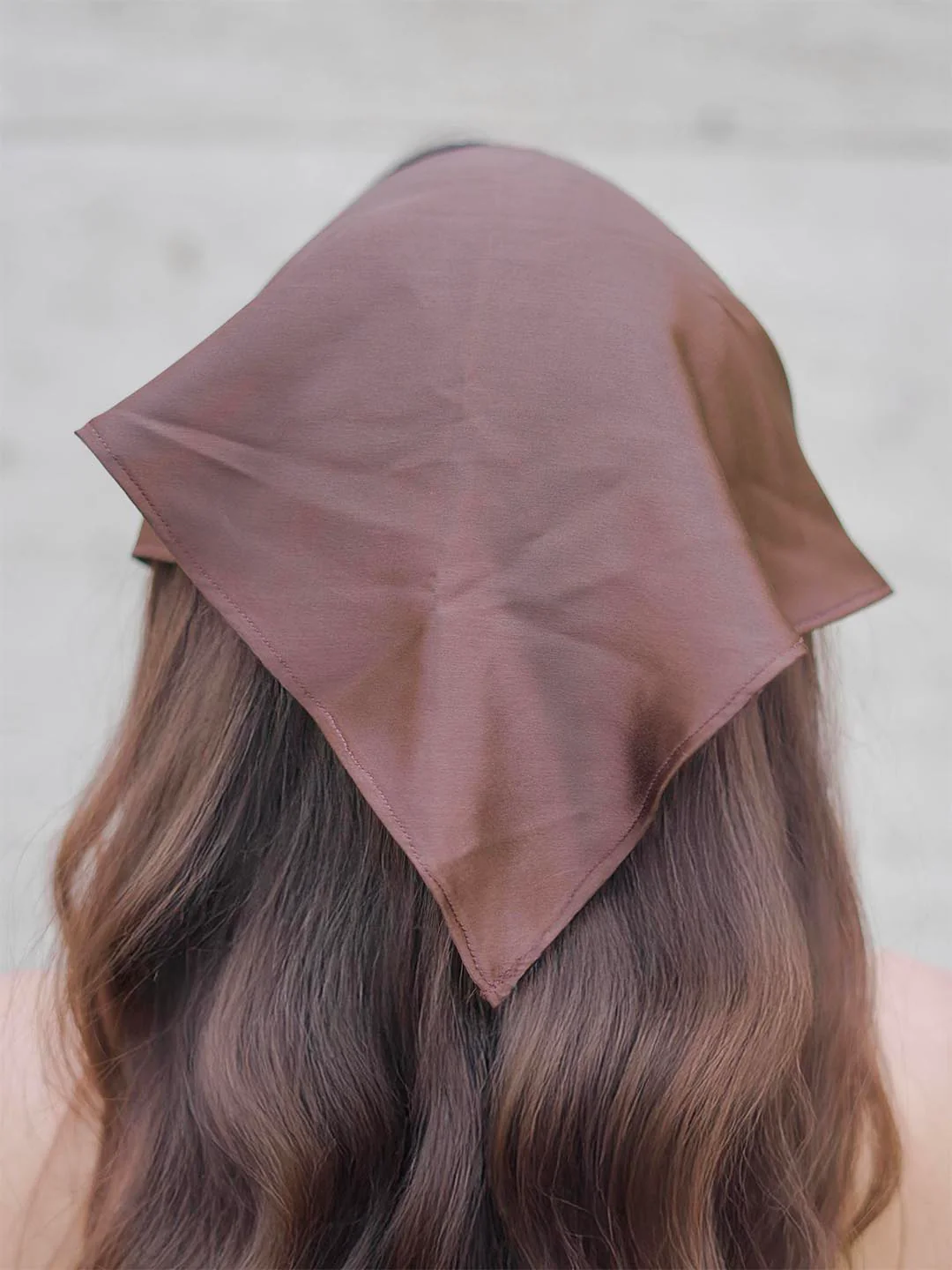 Multi Neutral Silk Satin Elastic Headscarf Set of 3 - Image 4