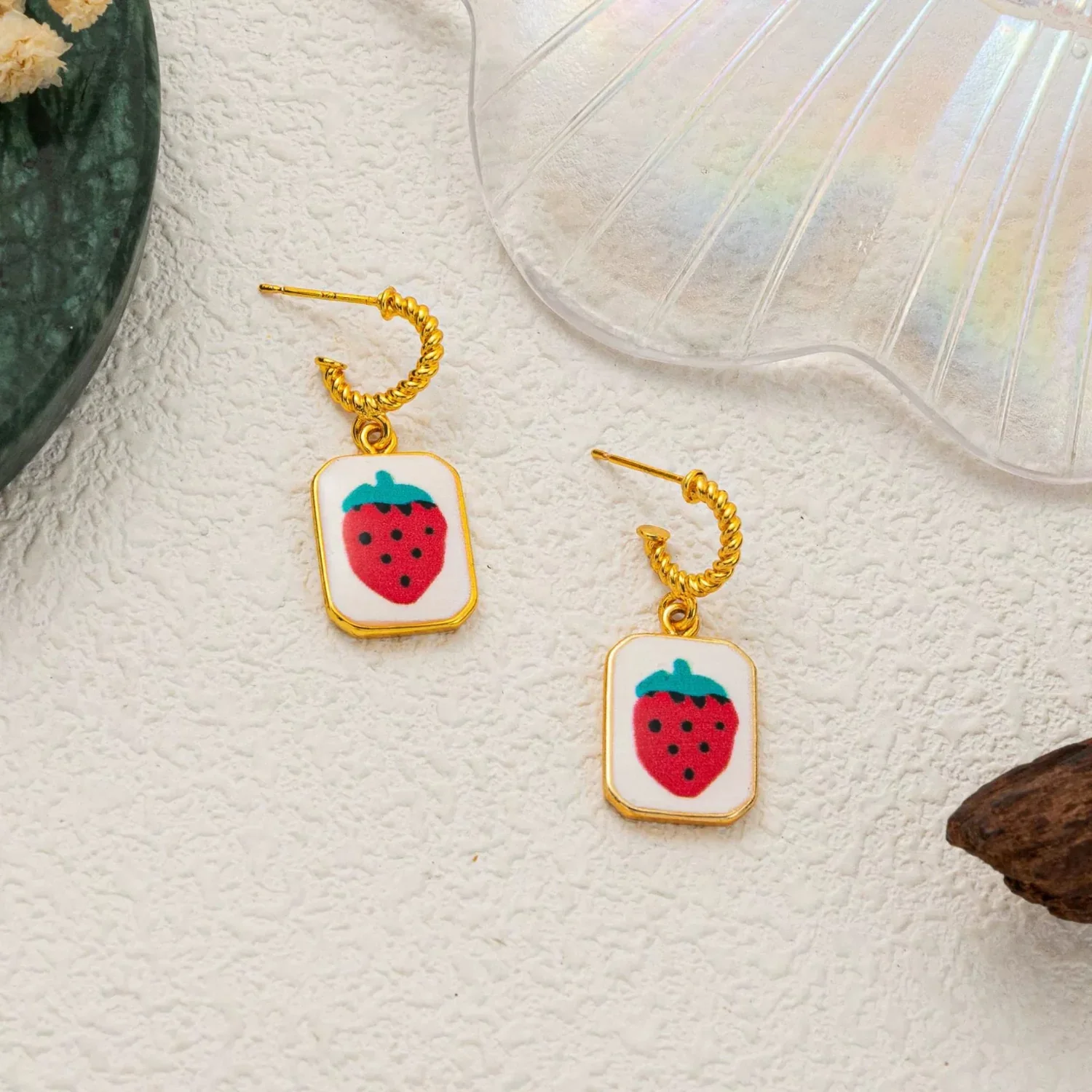 Namel Strawberry Square Dangles - Image 5