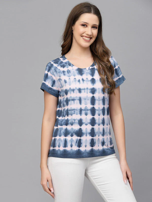Women Navy Blue Odour Free T-shirts - Image 2