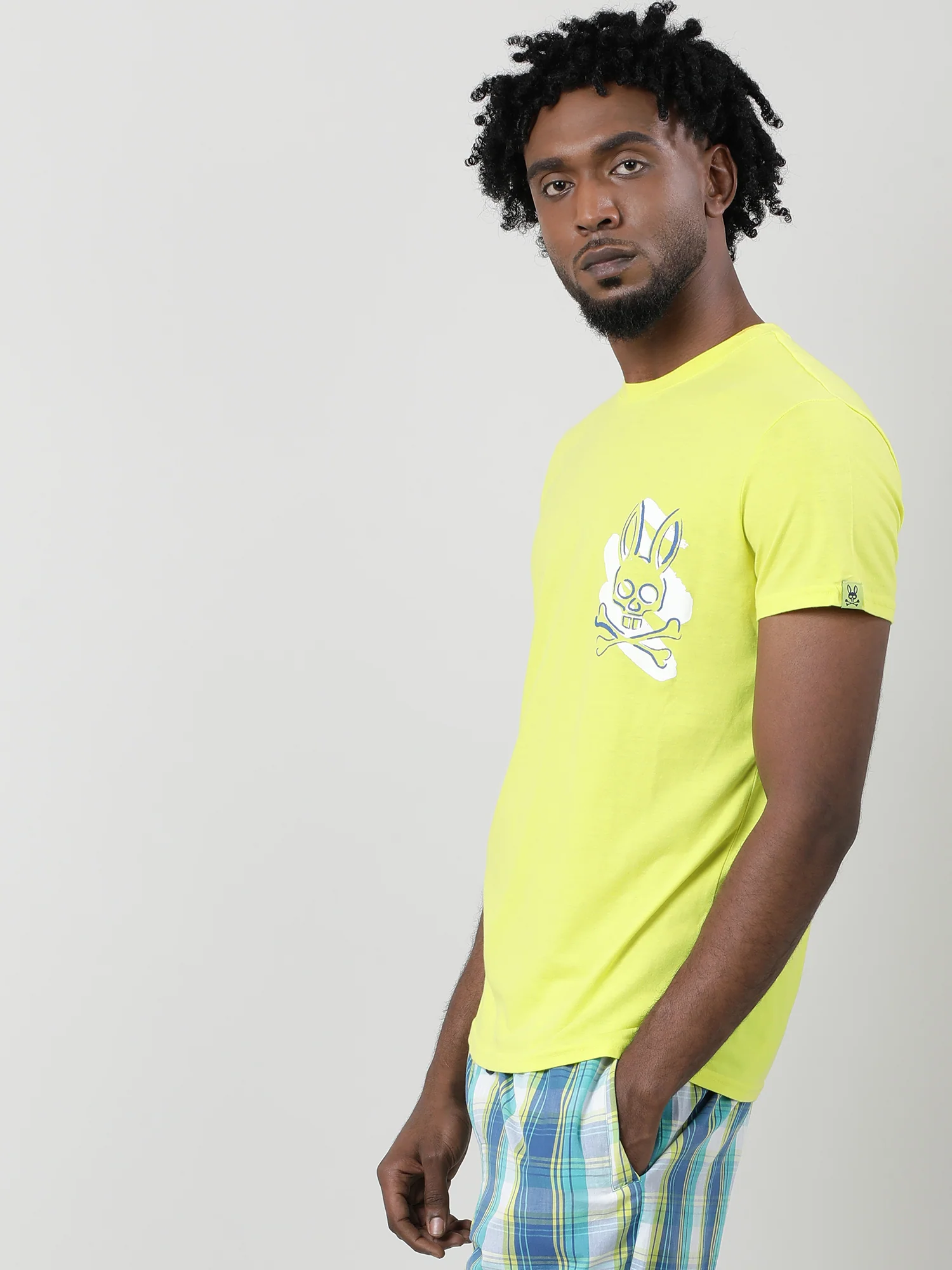Men Yellow Quick-Dry Relaxed Fit Cotton T-Shirt - Image 3