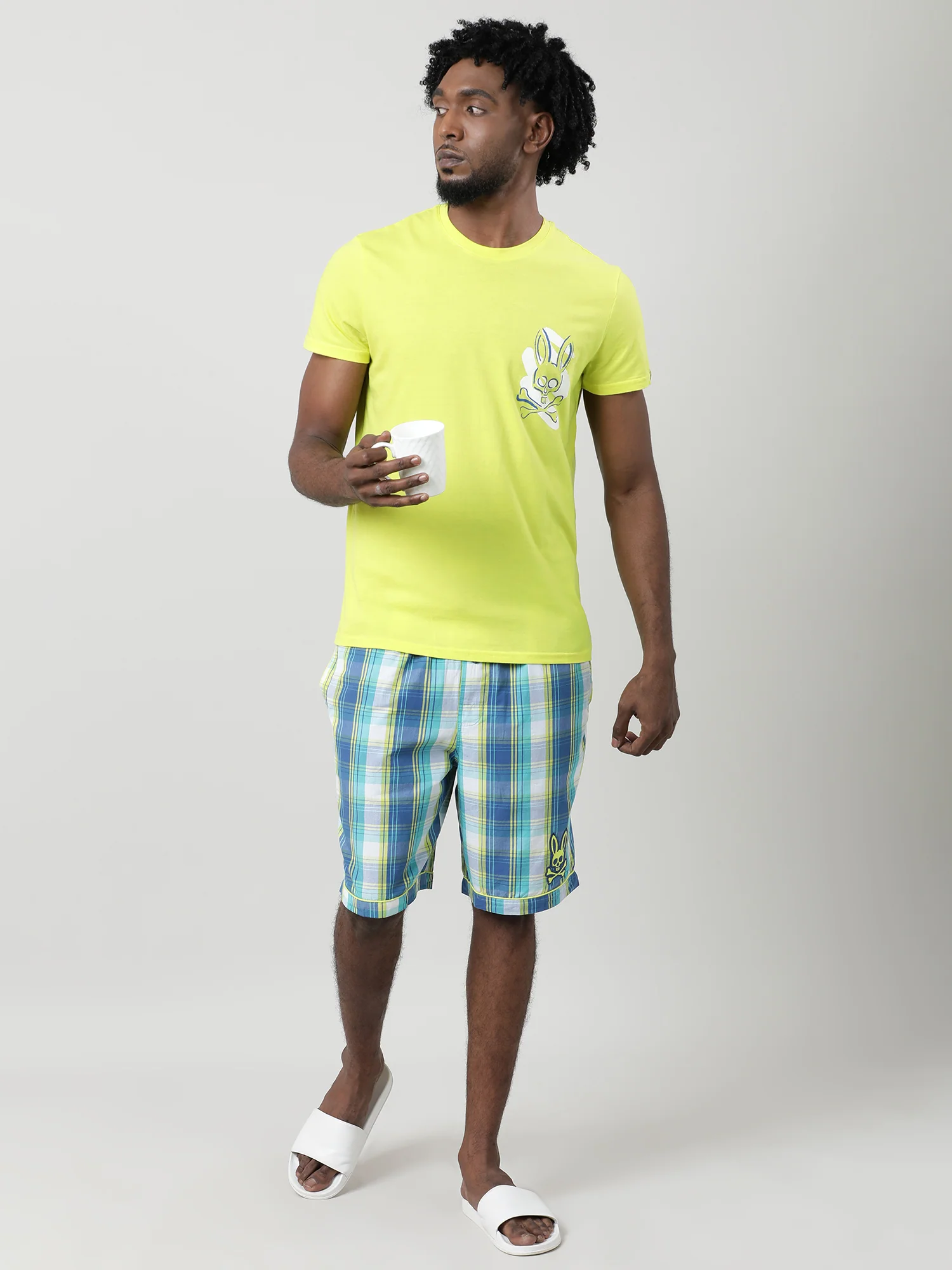 Men Yellow Quick-Dry Relaxed Fit Cotton T-Shirt - Image 7