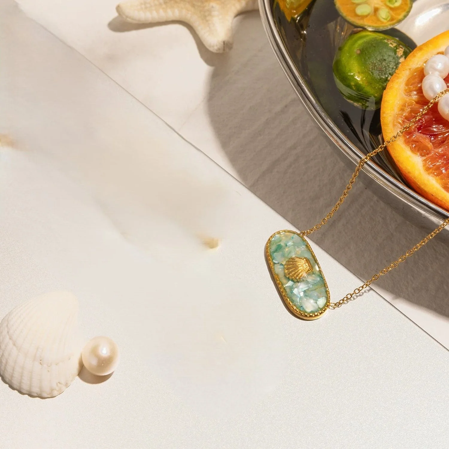 Ocean Shell Stone Necklace