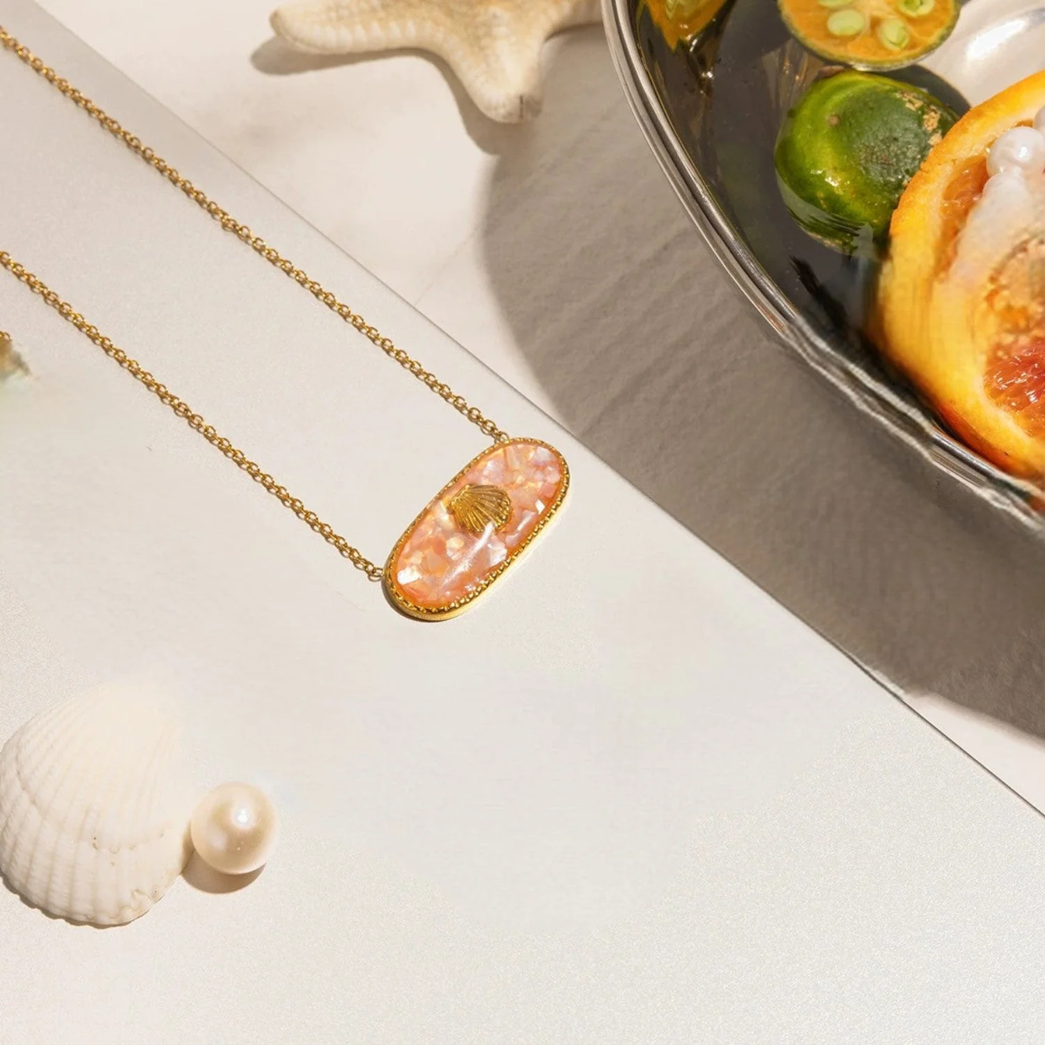Ocean Shell Stone Necklace