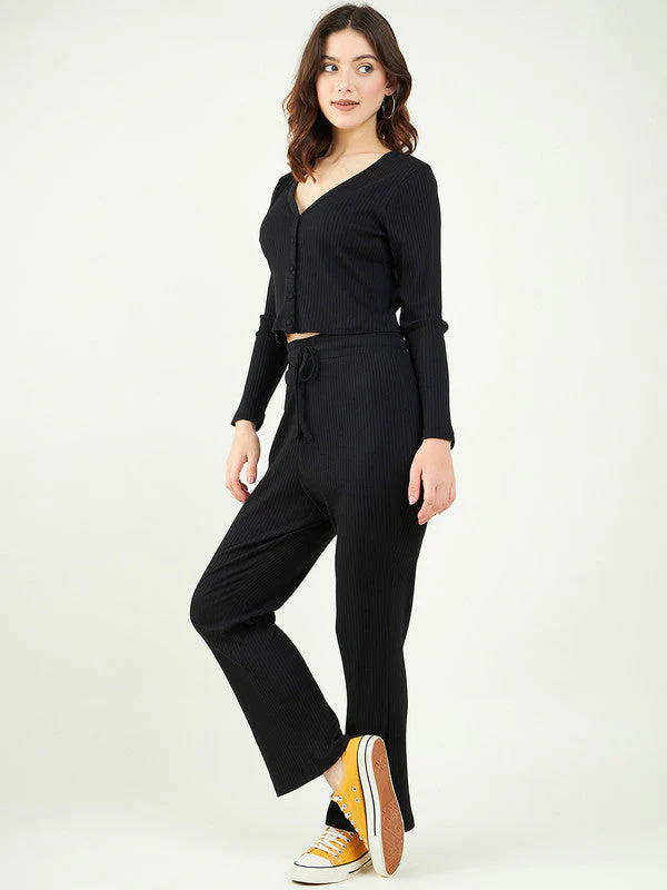 Women V Neck Top with Trouser - Image 3