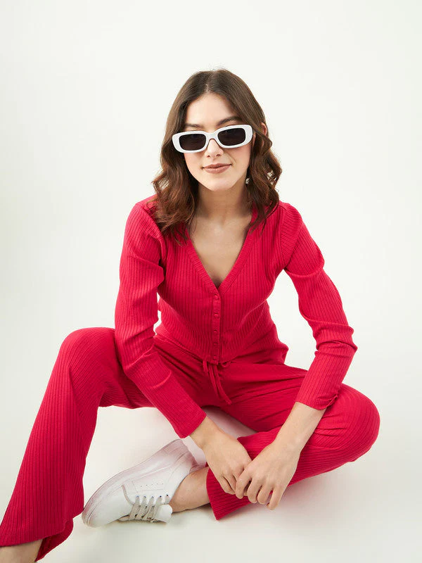 Women V Neck Top with Trouser - Image 6