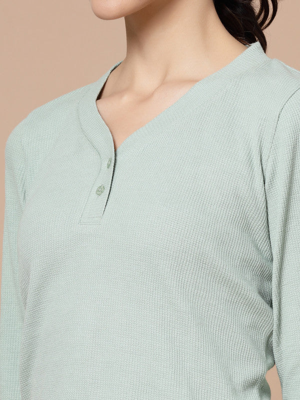 Women V Neck Top with Trouser - Image 3