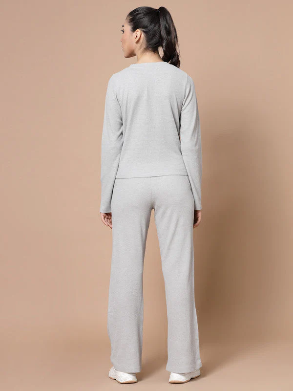 Women V Neck Top with Trouser - Image 2