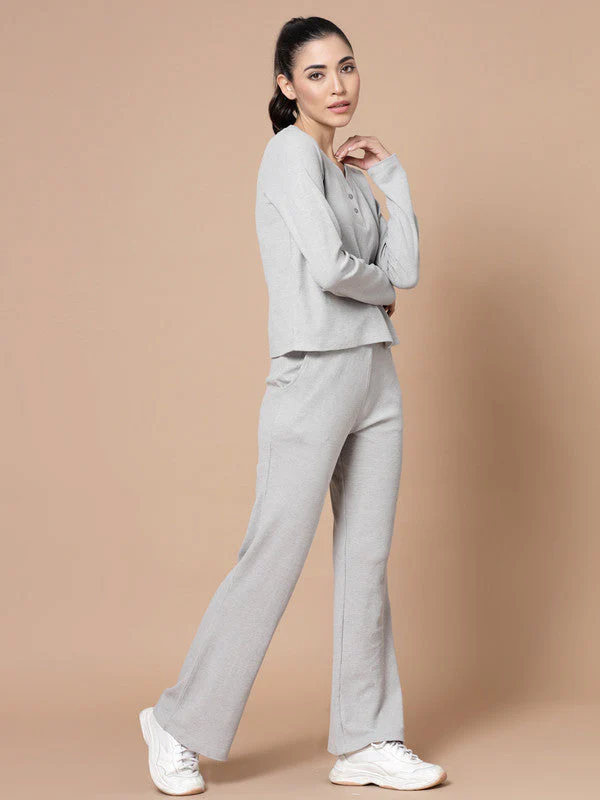 Women V Neck Top with Trouser - Image 3