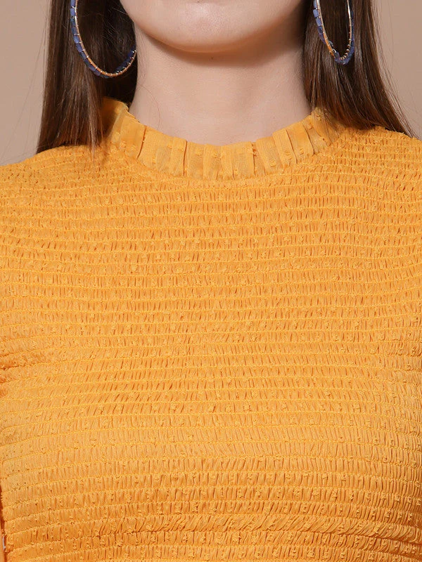 Women High Neck A-Line Midi Dress - Image 4