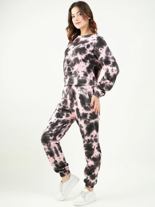 Women Tie & Dye Sweatshirt Co-ord Set - Image 2