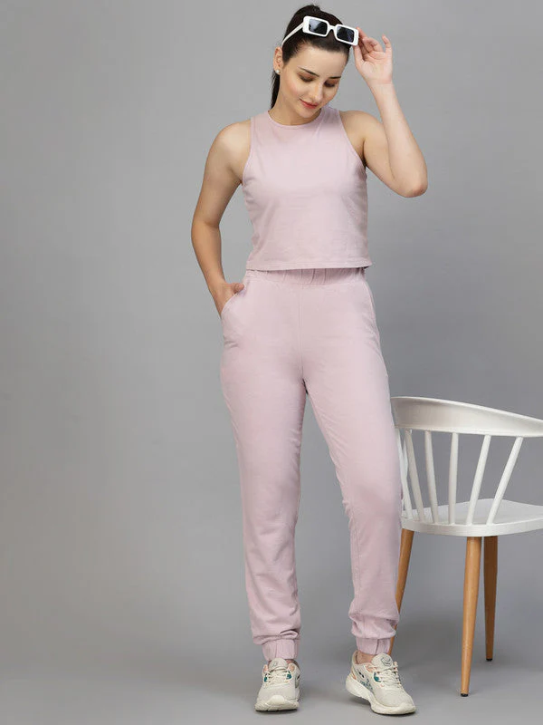 Women Cut Sleeve Top & Joggers Set - Image 3