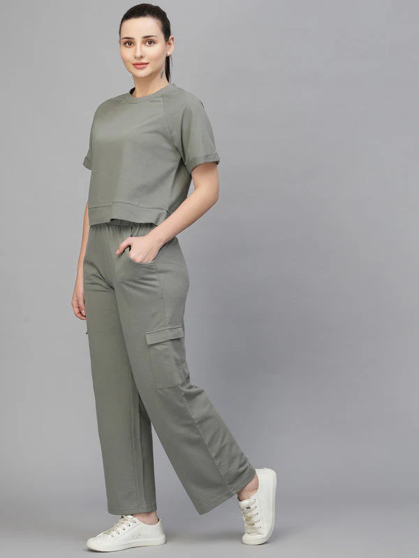 Women T-shirt & Track Pants Co-ord Set - Image 2