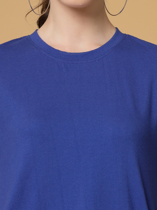 Women Blue Odour Free Body Fit Long T-shirts - Image 4