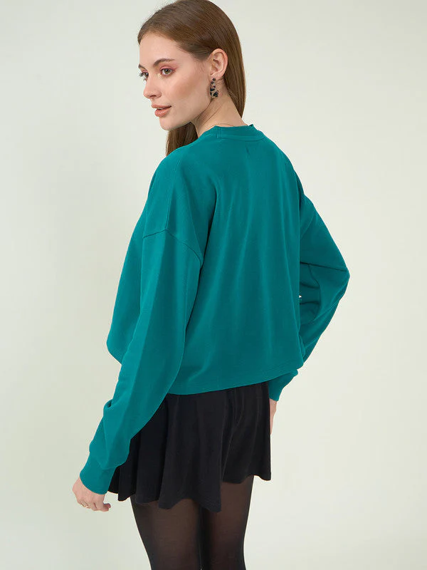 Women Green Odor-Free Sweatshirt - Image 2