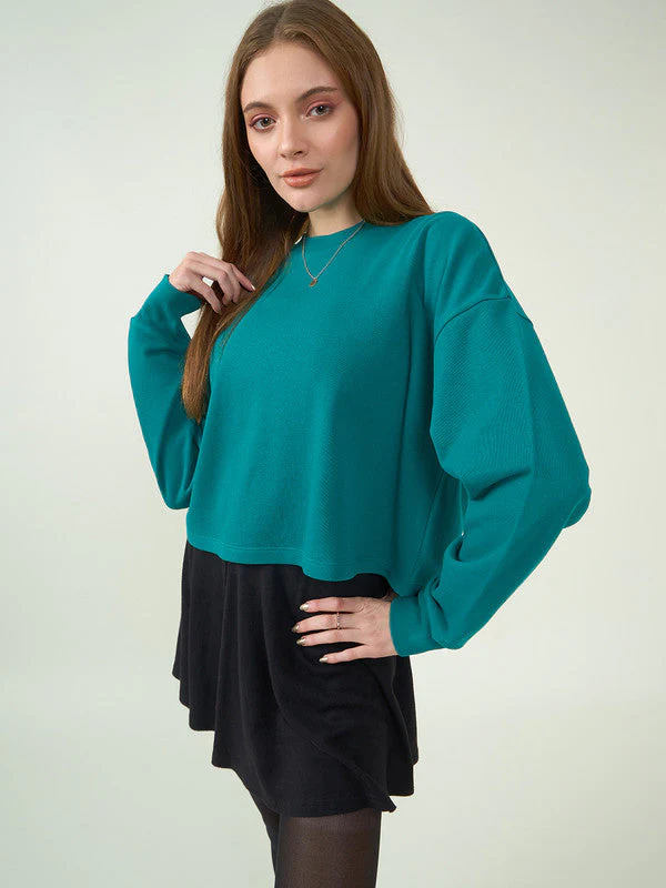 Women Green Odor-Free Sweatshirt - Image 3