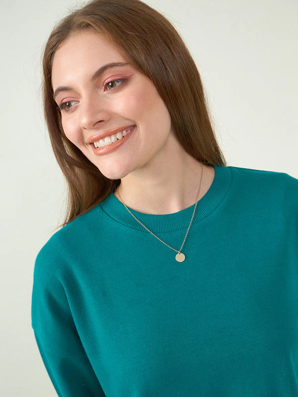 Women Green Odor-Free Sweatshirt - Image 4