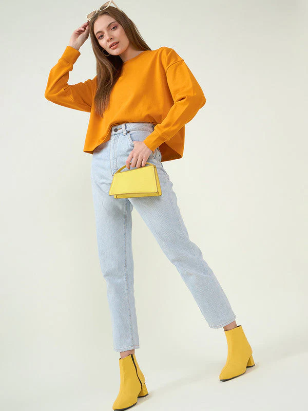 Women Orange Odor-Free Sweatshirt - Image 5