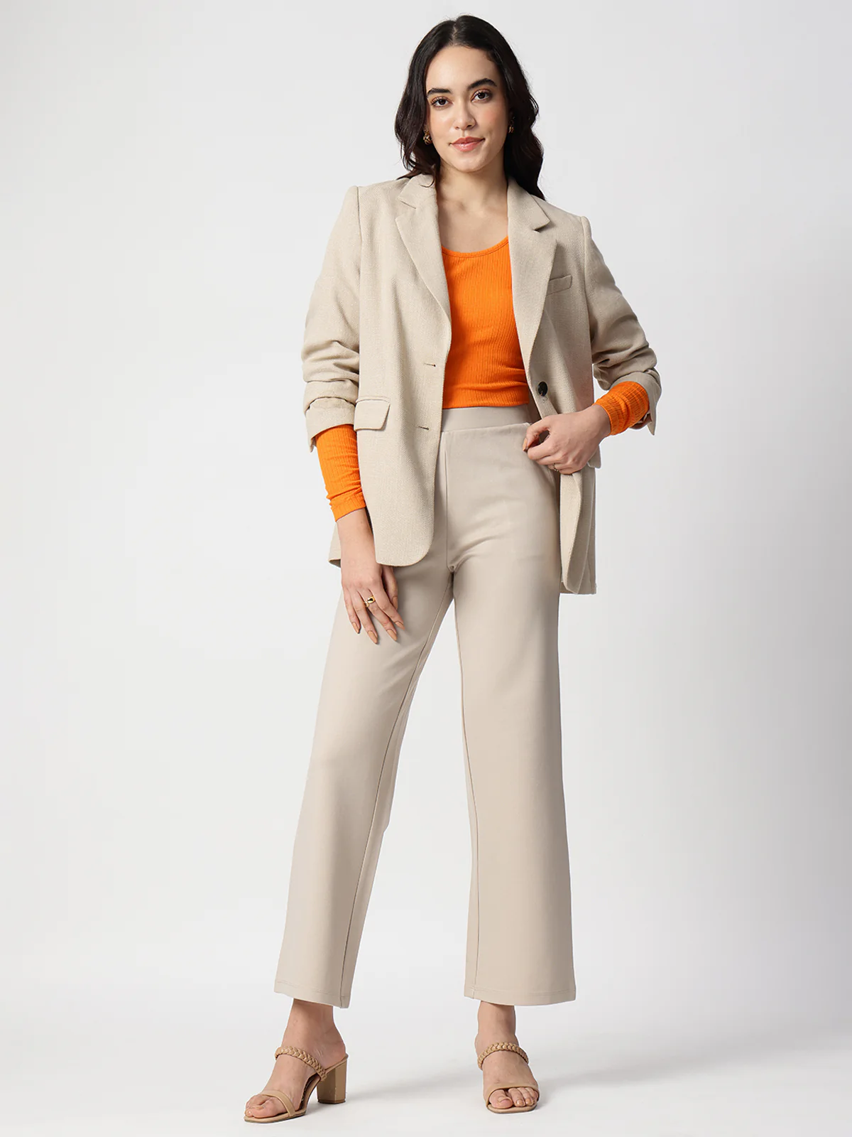Women Round Neck Fitted Top - Image 4