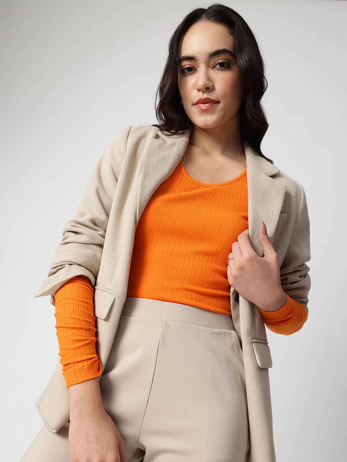 Women Round Neck Fitted Top - Image 5