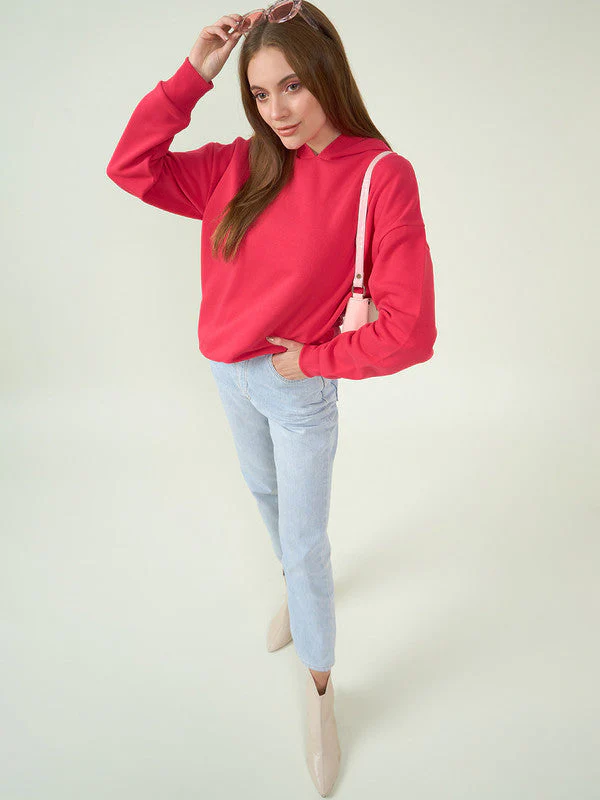 Women Magenta Odor-Free Sweatshirts - Image 5