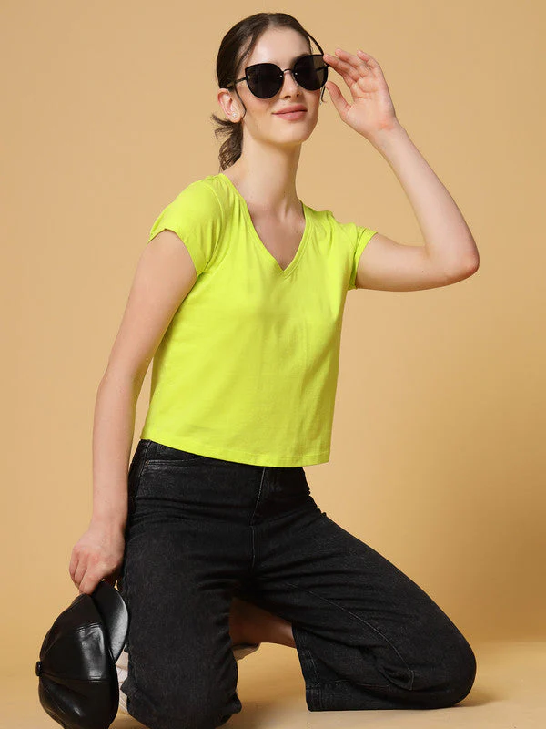 Women Green Odour Free Regular Fit T-shirts - Image 6