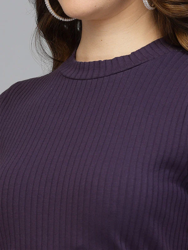 Women High Neck Waist Tie Back Top - Image 3