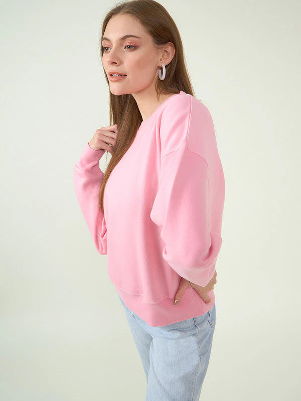 Women Pink Odor-Free Sweatshirt - Image 3