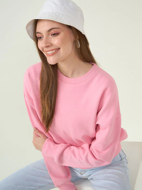 Women Pink Odor-Free Sweatshirt - Image 6