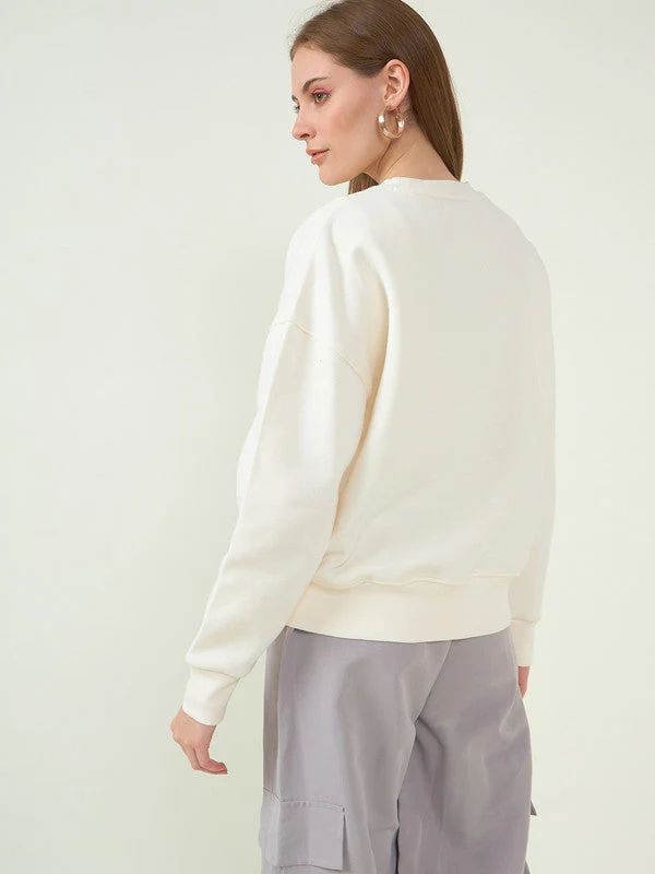 Women Cream Odor-Free Sweatshirt - Image 2