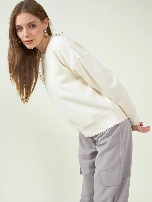 Women Cream Odor-Free Sweatshirt - Image 3