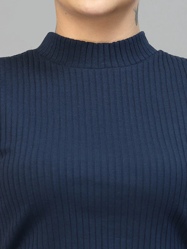 Women Sleeveless High Neck Crop Top - Image 3