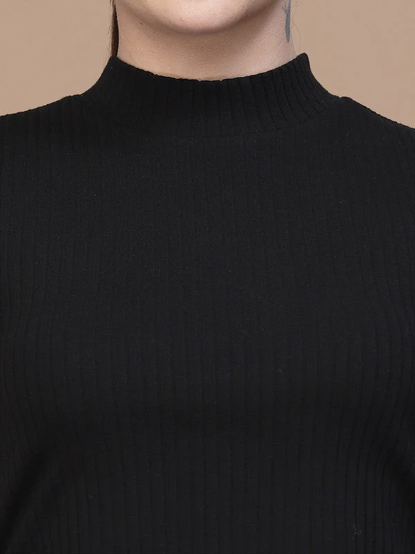 Women Sleeveless High Neck Crop Top - Image 4