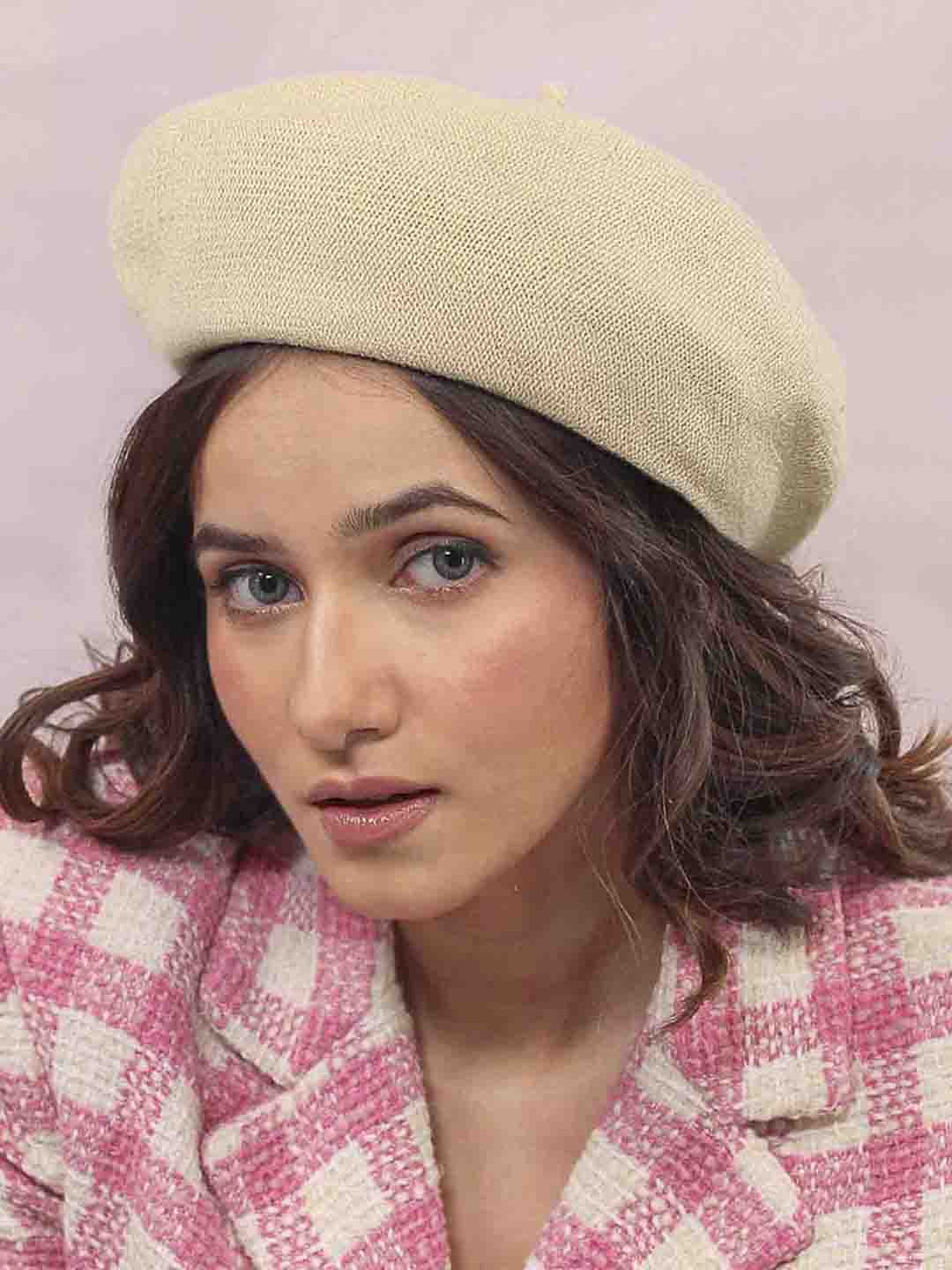 Off-white Wool Beret