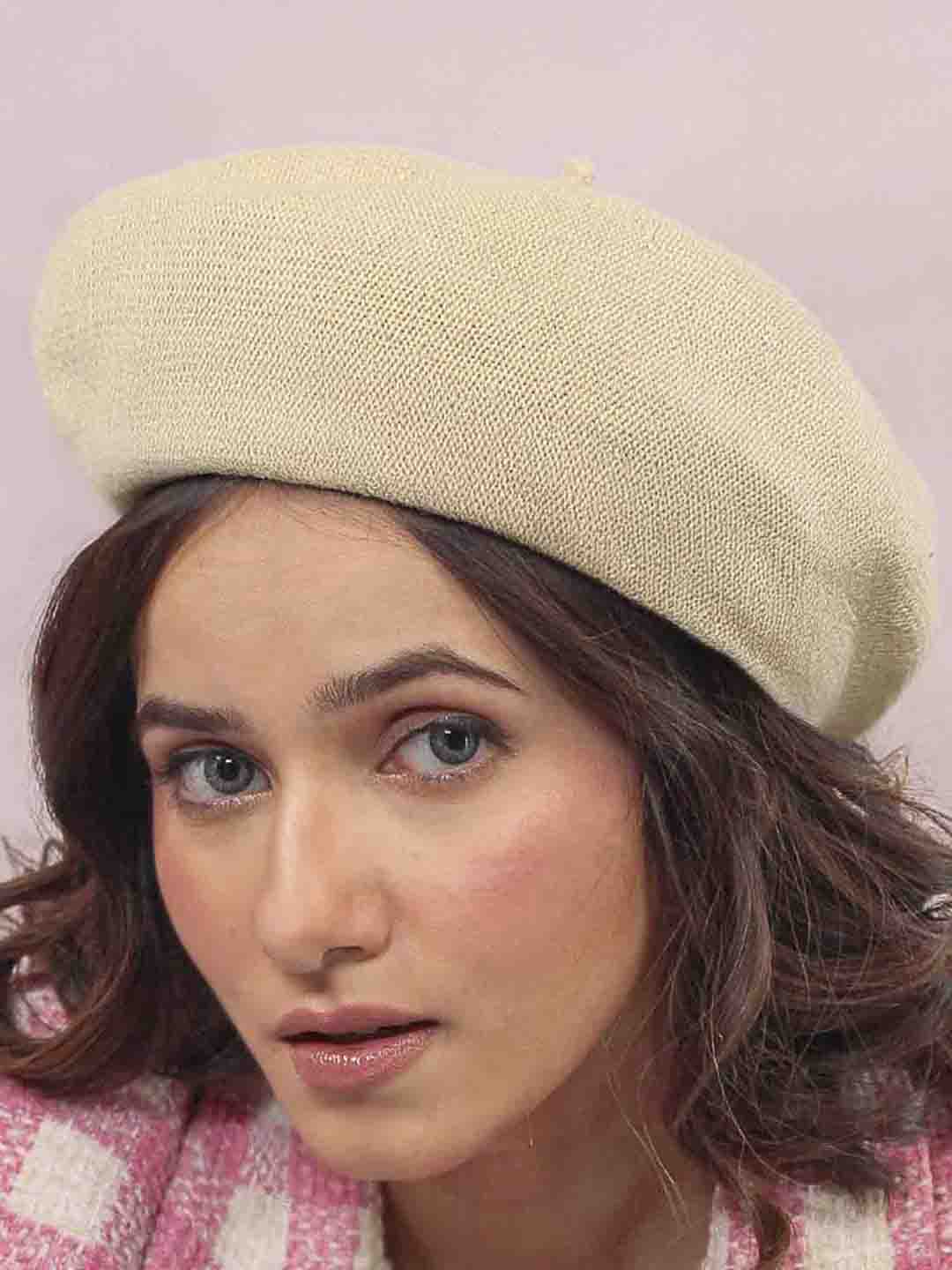 Off-white Wool Beret - Image 3