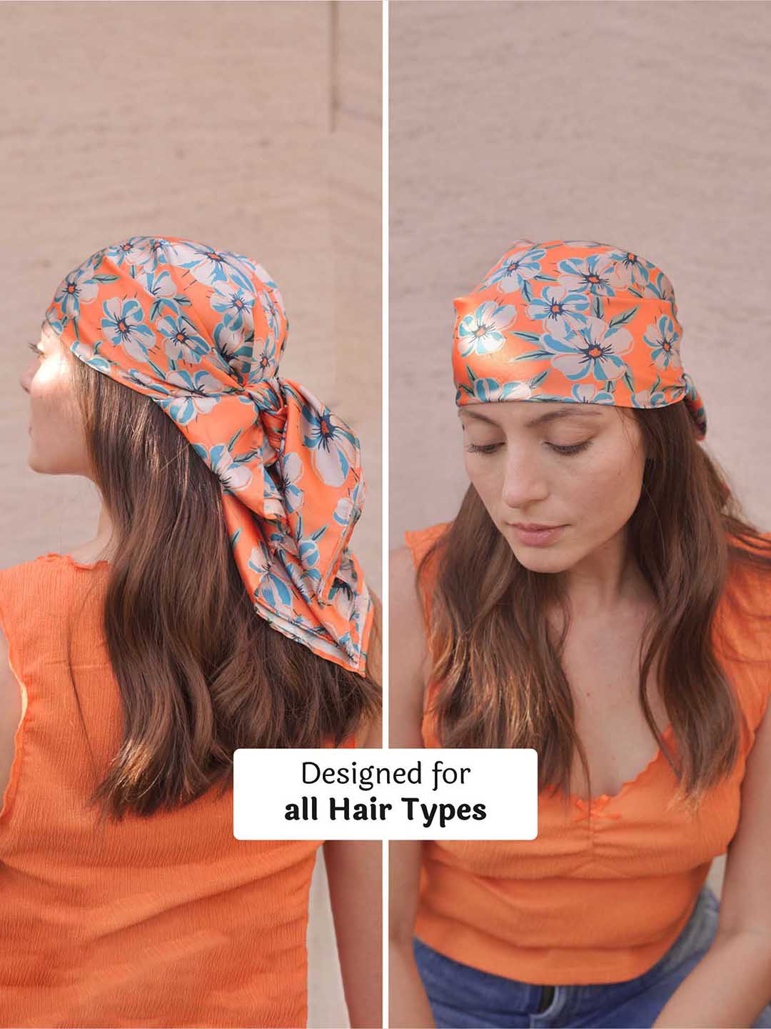 Orange Blossom Bandana Scarf - Image 3
