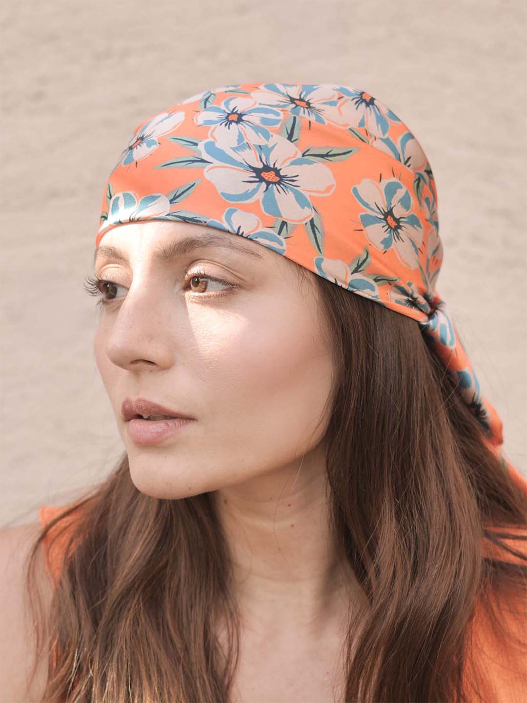 Orange Blossom Bandana Scarf - Image 4