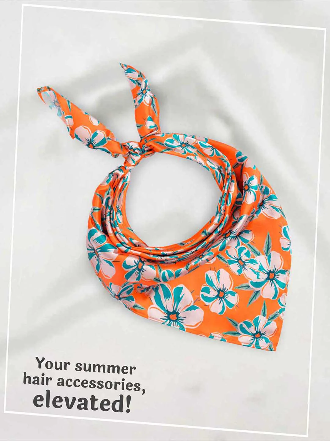 Orange Blossom Bandana Scarf - Image 5