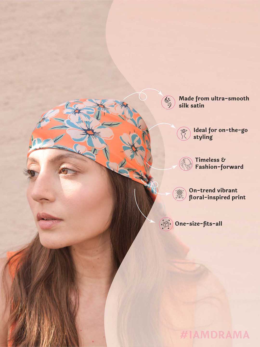 Orange Blossom Bandana Scarf - Image 6
